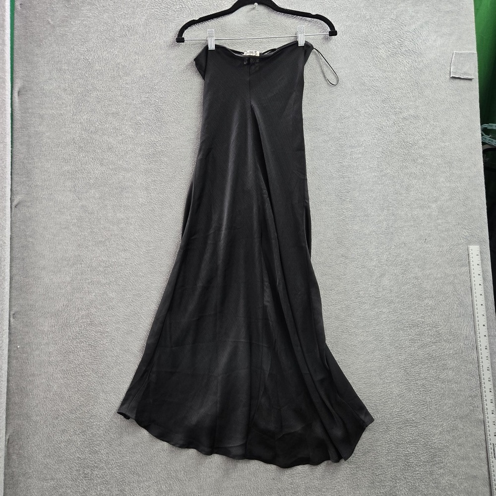 Intimately Free People Women Dress XS Black Slip Drawstring Sleeveless